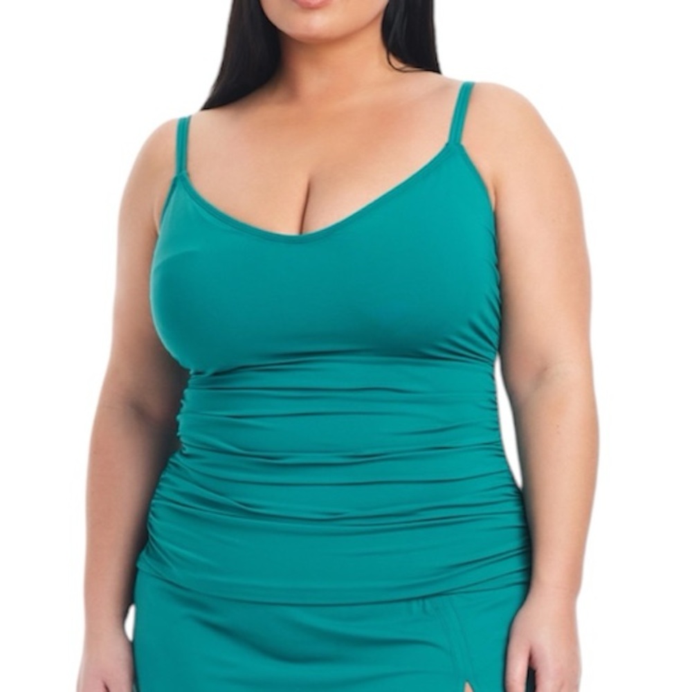 BLEU ROD BEATTIE KORE SCOOP NECK TANKINI TOP